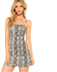 Women's Fashion Personality Printing Slip Dress