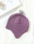 Children's Hat Woolen Cap Male And Female Baby Ear Protection Fluffy Ball