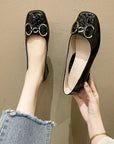 Mirror Top Layer Leather Small Single Shoes Women Summer New Metal