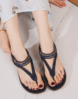 Women's Sandals With Elastic Band And Beads