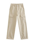 Women's Straight Solid Color Pocket Loose Casual Pants