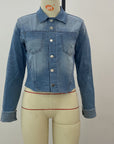 Stretch Denim Jacket Women Slim Short Jacket