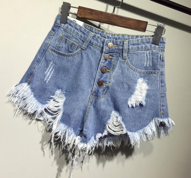 Casual Summer Women Denim Short High Waists Sexy Short Jeans