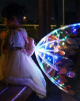 Girls Electrical Butterfly Wings With Lights Glowing Shiny Dress Up Moving Fairy Wings For Birthday Wedding Christmas Halloween