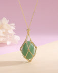 Spring 2023 New Natural Energy Crystal Pendant Ins Niche Design Valentine's Day Bag Bag Peace Necklace