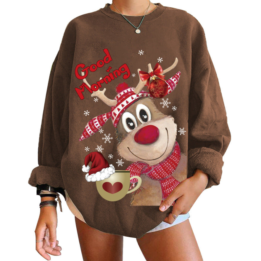 Christmas Elk Owl Sweater