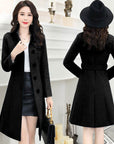 Fashion Slim-fitting Loose Woolen Coat Women