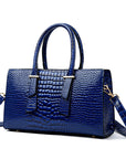 Women's Fashion Retro Crocodile Pattern All-match Shoulder Messenger Bag