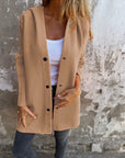 Casual Hooded Single-Breasted Cardigan