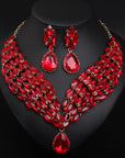 Crystal African Necklace Earring Set