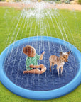 Non-Slip Splash Pad For Kids And Pet Dog Pool Summer Outdoor Water Toys Fun Backyard Fountain Play Mat