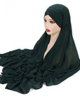 New Convenient Closed-toe Scarf Four Seasons Universal Plain Chiffon