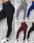 Waist Letter Printed Leggings Hip Lifting Stretch