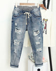 Ripped oversized loose jeans