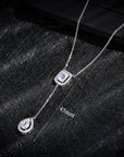 925 Silver Needle European Style Fashionable Exquisite Micro Inlaid Zircon Water Drop Necklace