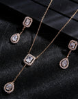 925 Silver Needle European Style Fashionable Exquisite Micro Inlaid Zircon Water Drop Necklace