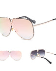 Women sunglasses, frameless, rivet, personality glasses