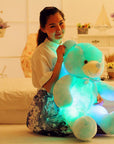 Creative Light Up LED Teddy Bear Stuffed Animals Plush Toy Colorful Glowing Christmas Gift For Kids Pillow