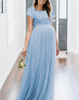 Chiffon dress for pregnant women