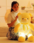 Creative Light Up LED Teddy Bear Stuffed Animals Plush Toy Colorful Glowing Christmas Gift For Kids Pillow