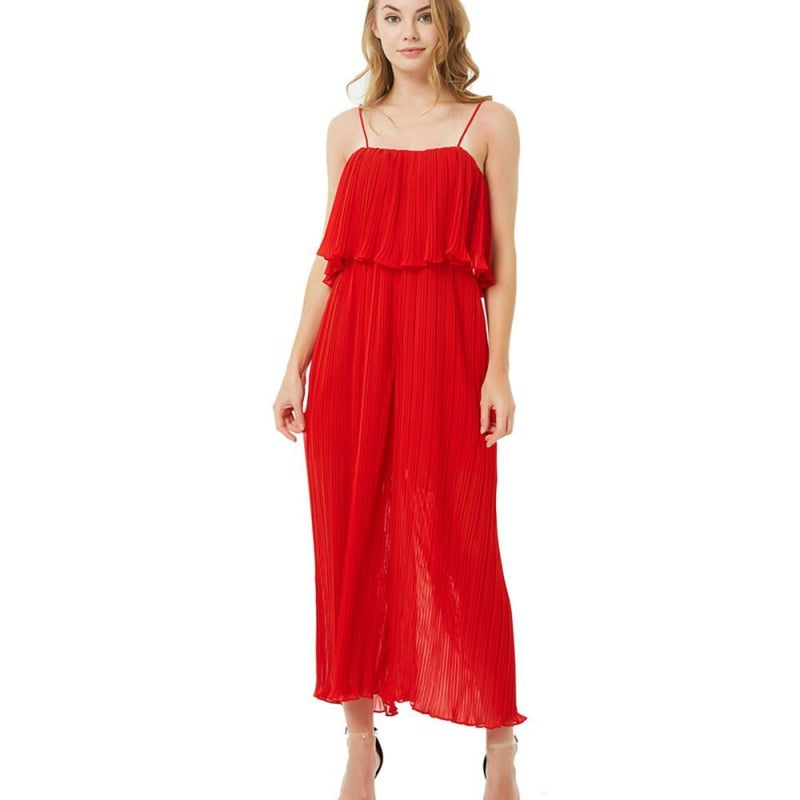 Elegant sexy ruffled jumpsuit women