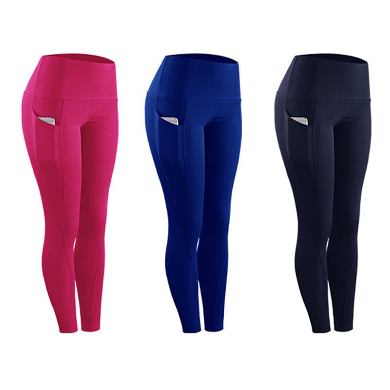 Women Compression Skinny Fitness Leggings Women Stretch Sportswear Casual Leggings Pants with Pocket