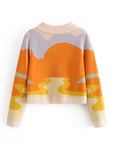 Retro sweater cardigan jacket women knitwear