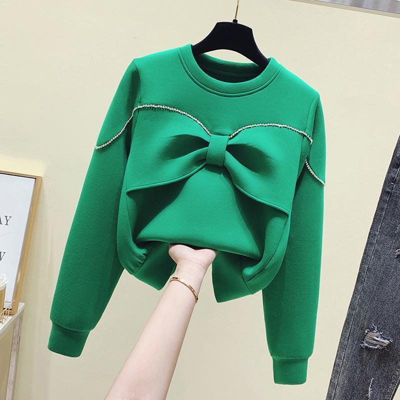 Fashionable Diamond Bow Sweater