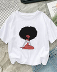 African girl printed short sleeve women