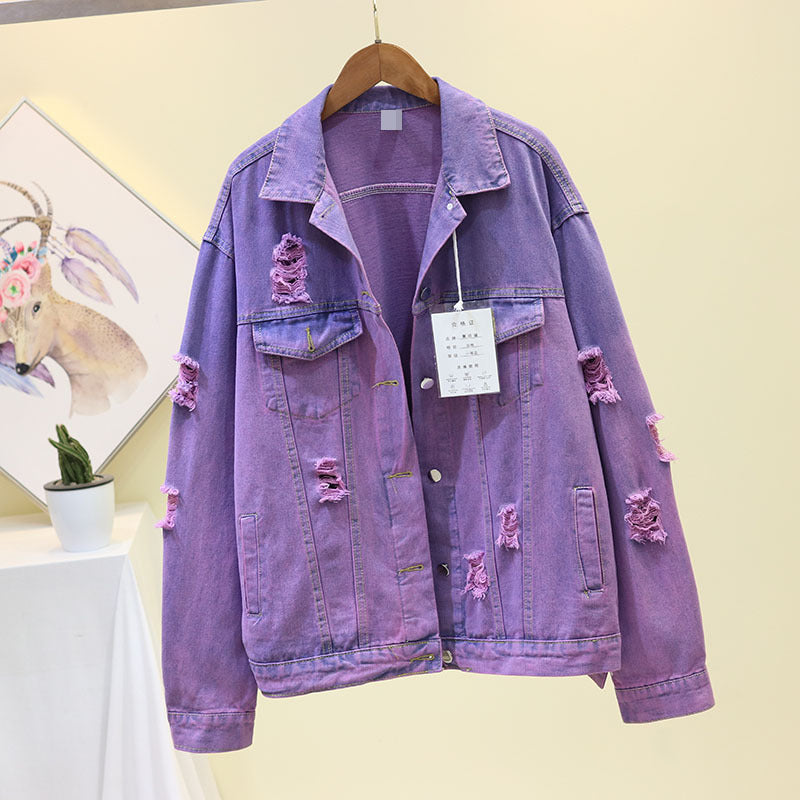 Gradient denim jacket