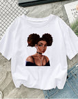 African girl printed short sleeve women