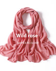 Pure Color Pearl Chiffon Scarf Headcloth Veil Chiffon Scarf