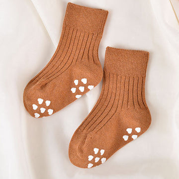 Love Solid Color Comfortable Non-Slip Children Socks