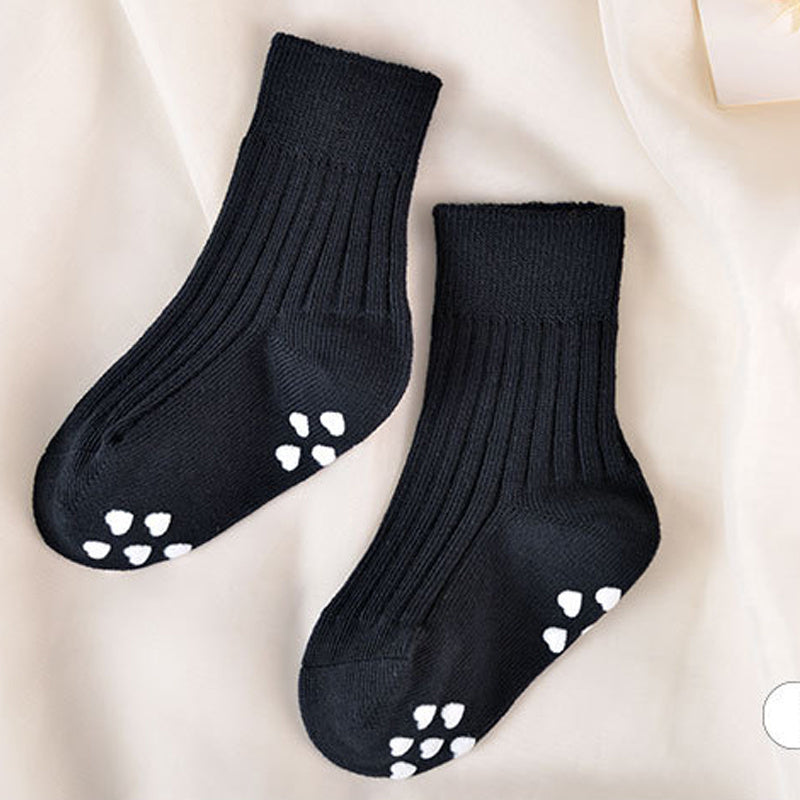 Love Solid Color Comfortable Non-Slip Children Socks