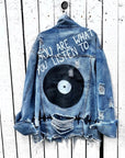 Loose Denim Jacket Women Spring And Autumn Lapel Long-Sleeved Irregular Hem Jacket Jacket