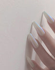 Long Ballet Nails With Flat And Pointed Water Droplets