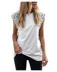 Temperament Commuter Leopard Short Sleeve Printed Women