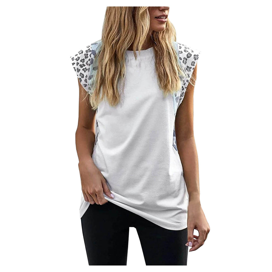 Temperament Commuter Leopard Short Sleeve Printed Women