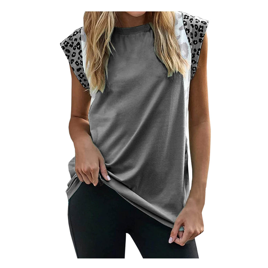 Temperament Commuter Leopard Short Sleeve Printed Women