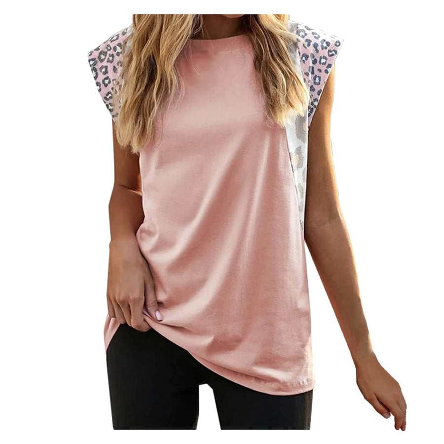 Temperament Commuter Leopard Short Sleeve Printed Women