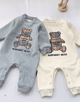 Baby Onesies Boys Baby Rompers Trendy Fans Infant Children'S Wear Girls' Rompers Plaid Children'S Jumpsuits Bears