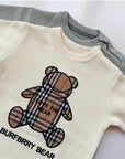 Baby Onesies Boys Baby Rompers Trendy Fans Infant Children'S Wear Girls' Rompers Plaid Children'S Jumpsuits Bears