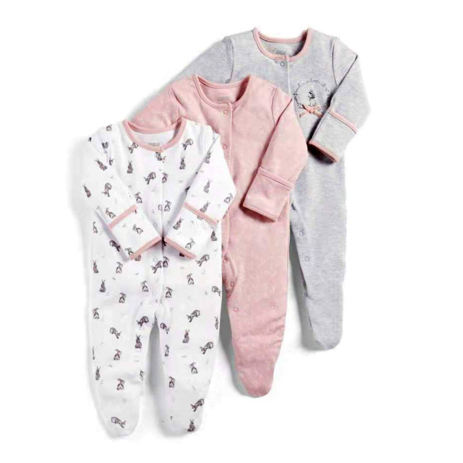 Baby Cotton-Wrapped Foot One-Piece Romper,Long-Sleeved Romper, Foot-Wrapped Climbing Suit