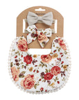 Linen Cotton Solid Color Printing Children Double-Sided Bib Bib Baby Saliva Pocket