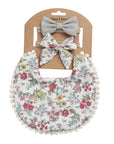 Linen Cotton Solid Color Printing Children Double-Sided Bib Bib Baby Saliva Pocket