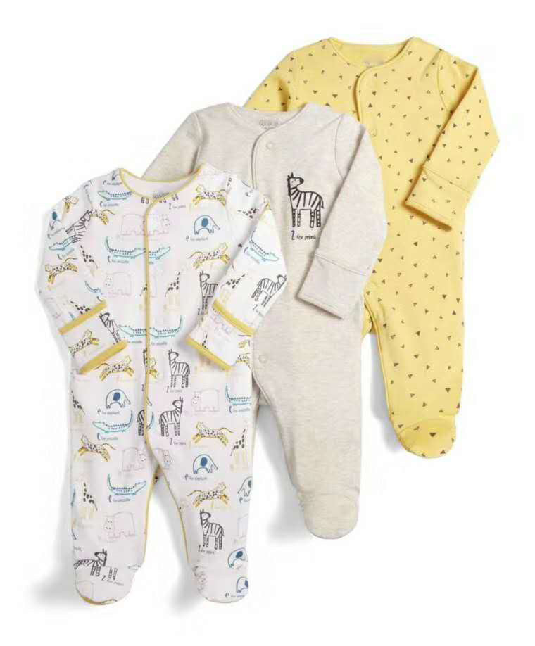 Baby Cotton-Wrapped Foot One-Piece Romper,Long-Sleeved Romper, Foot-Wrapped Climbing Suit