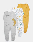 Baby Cotton-Wrapped Foot One-Piece Romper,Long-Sleeved Romper, Foot-Wrapped Climbing Suit