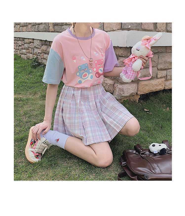 Ice Cream Bear Loose Short Sleeve Women