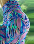 Colorful Sequin Print Gym High Waist Pants