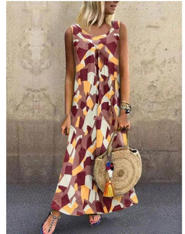 Long Printed Dress For Women